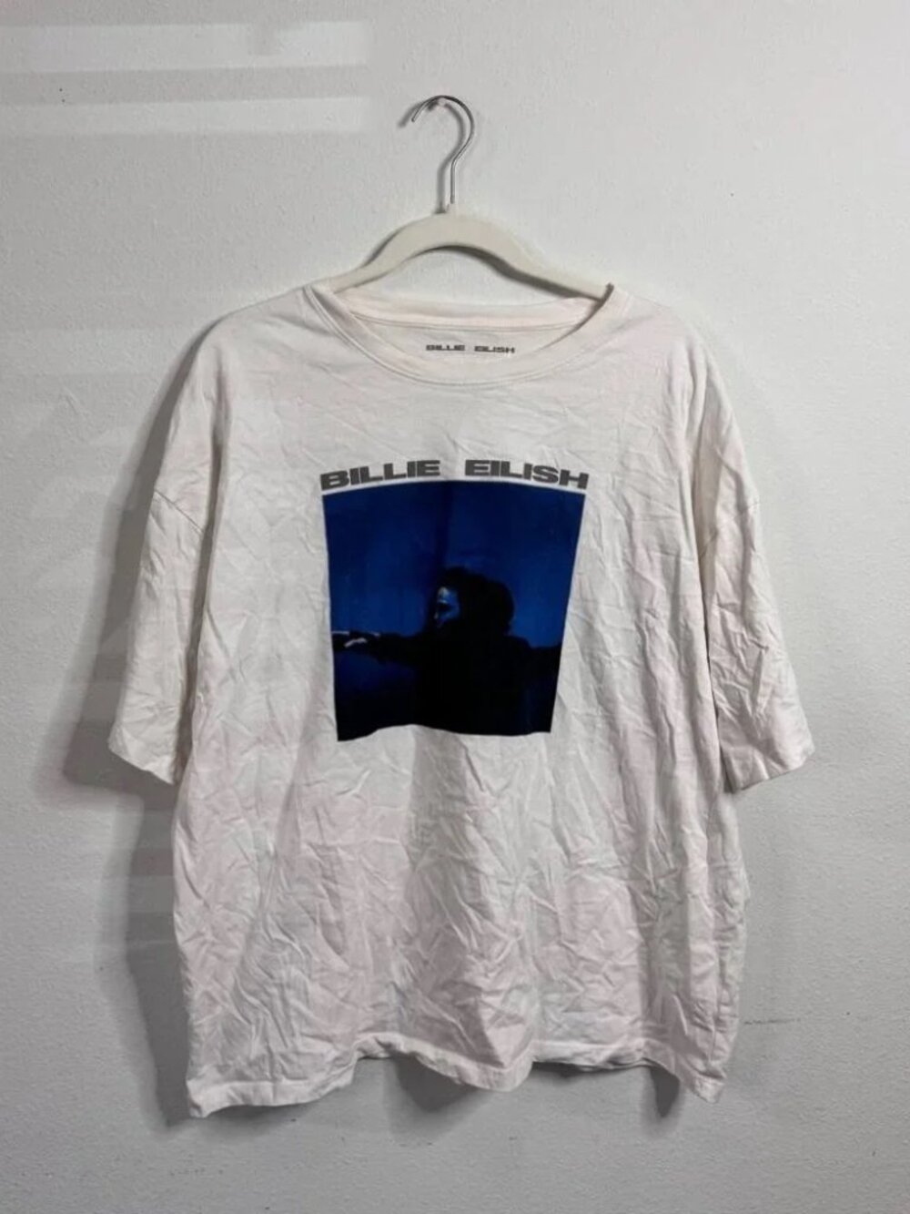 Billie Eilish White Concert T-Shirt Graphic Tee | Size XXL